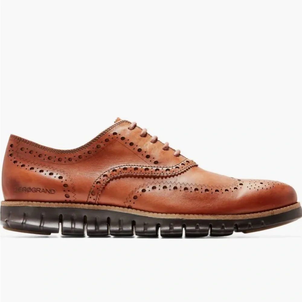 Cole Haan Zerogrand Leather Wingtip Derby Oxford Size 7 - Picture 2 of 12
